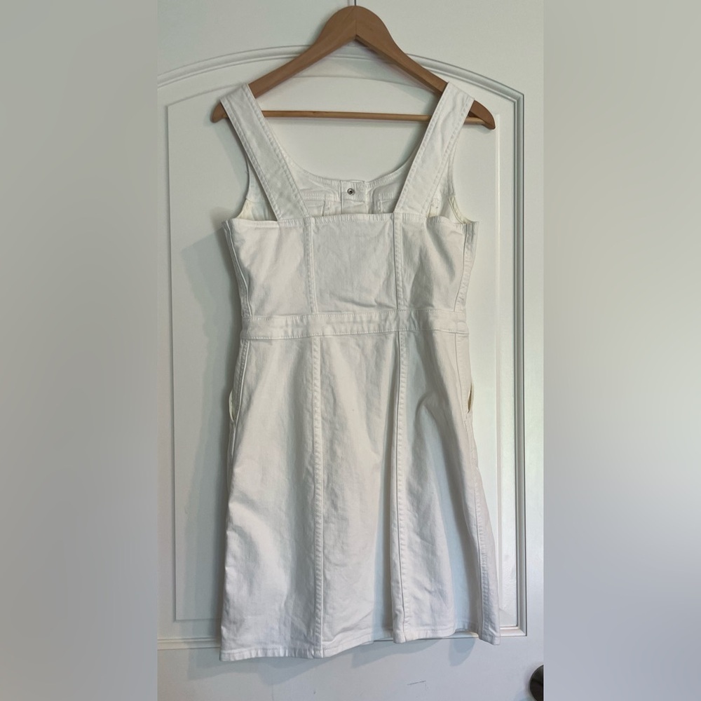 J. Crew White Denim Button Down Minimalist Casual Dress - Picture 5 of 10